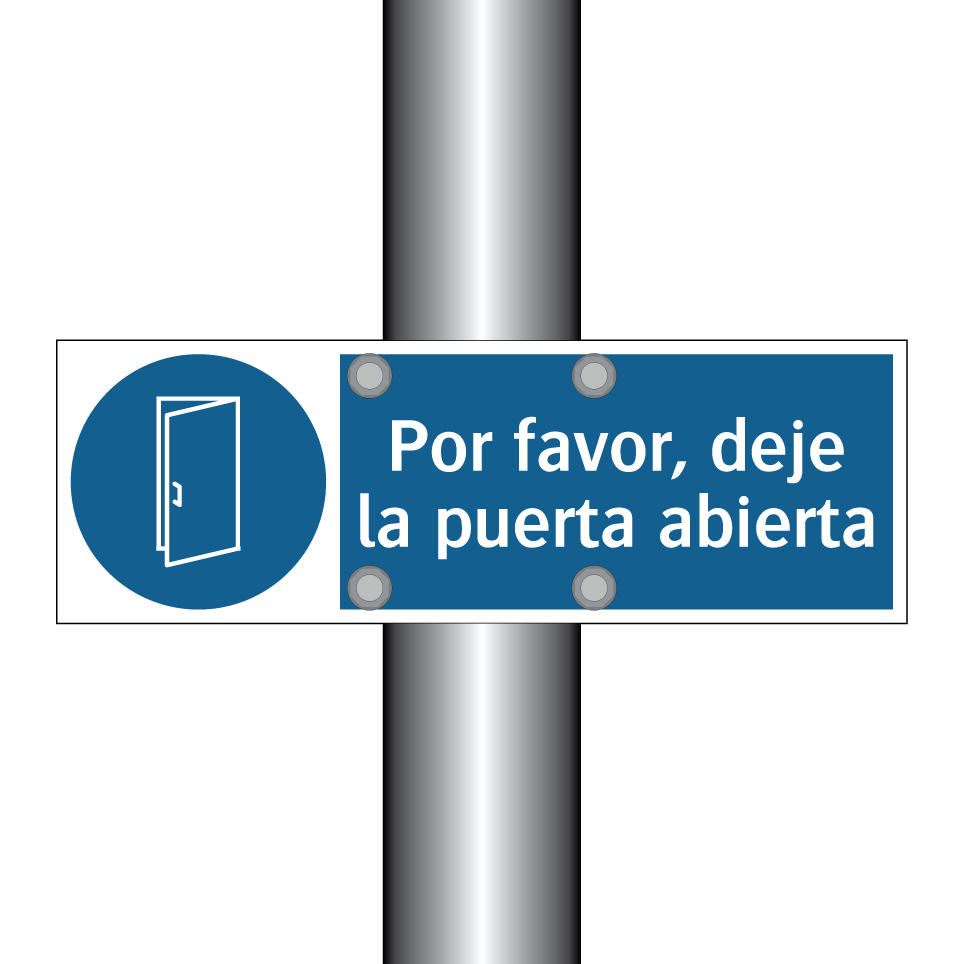 Por favor, deje la puerta abierta