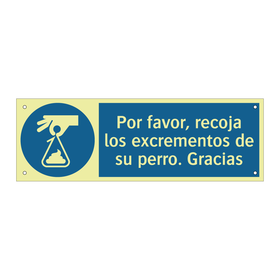 Por favor, recoja los excrementos de su perro. Gracias