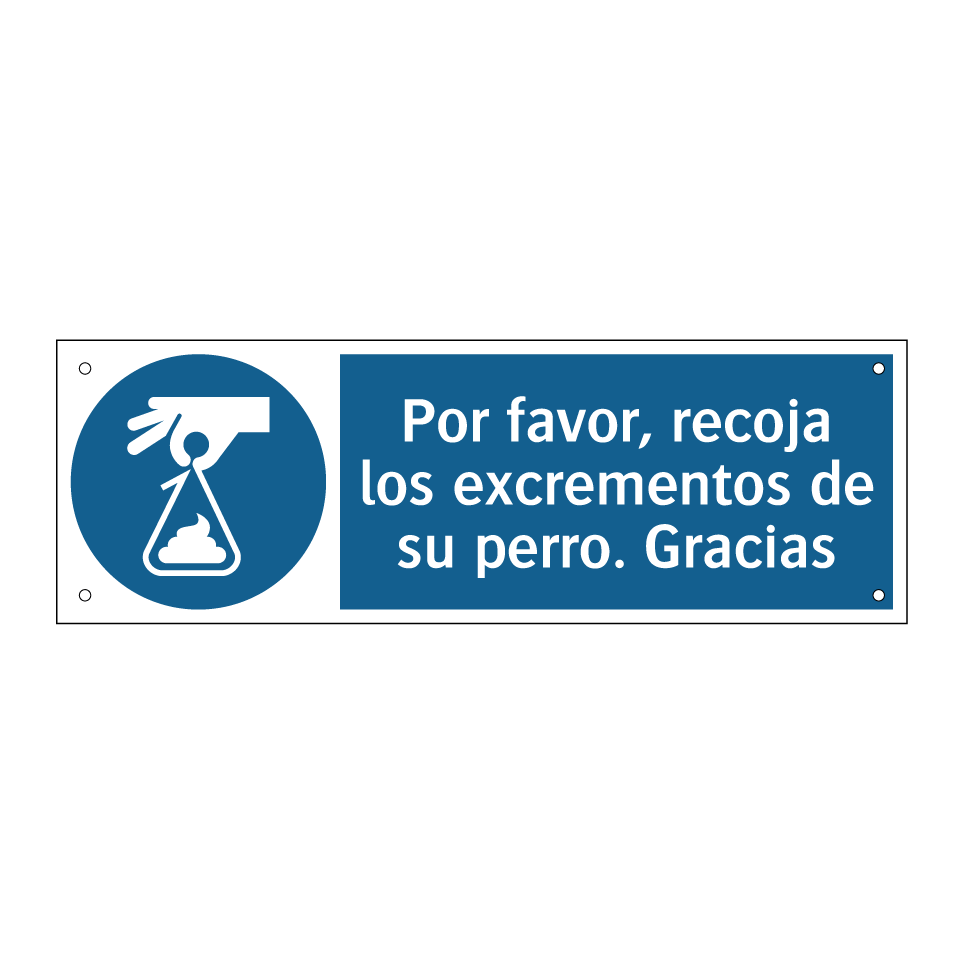 Por favor, recoja los excrementos de su perro. Gracias