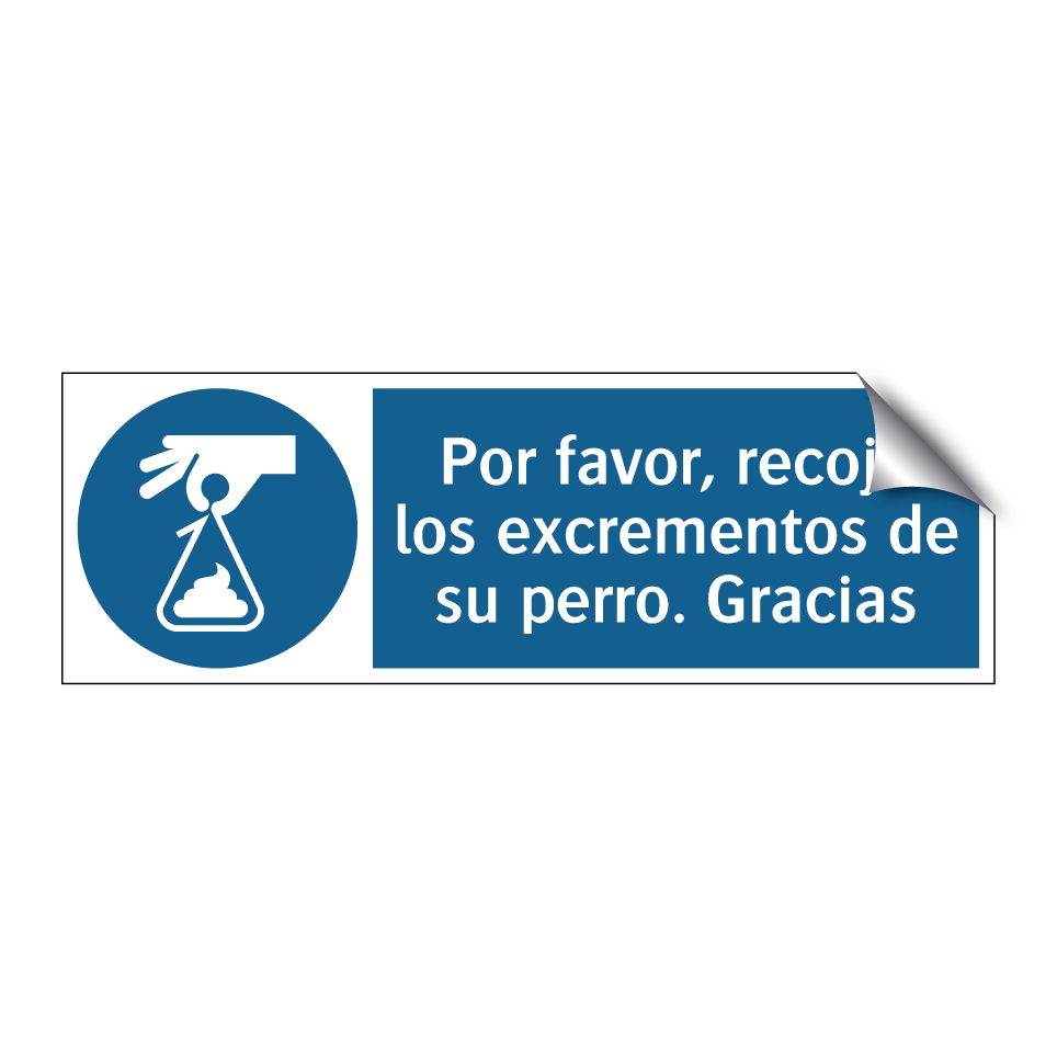Por favor, recoja los excrementos de su perro. Gracias