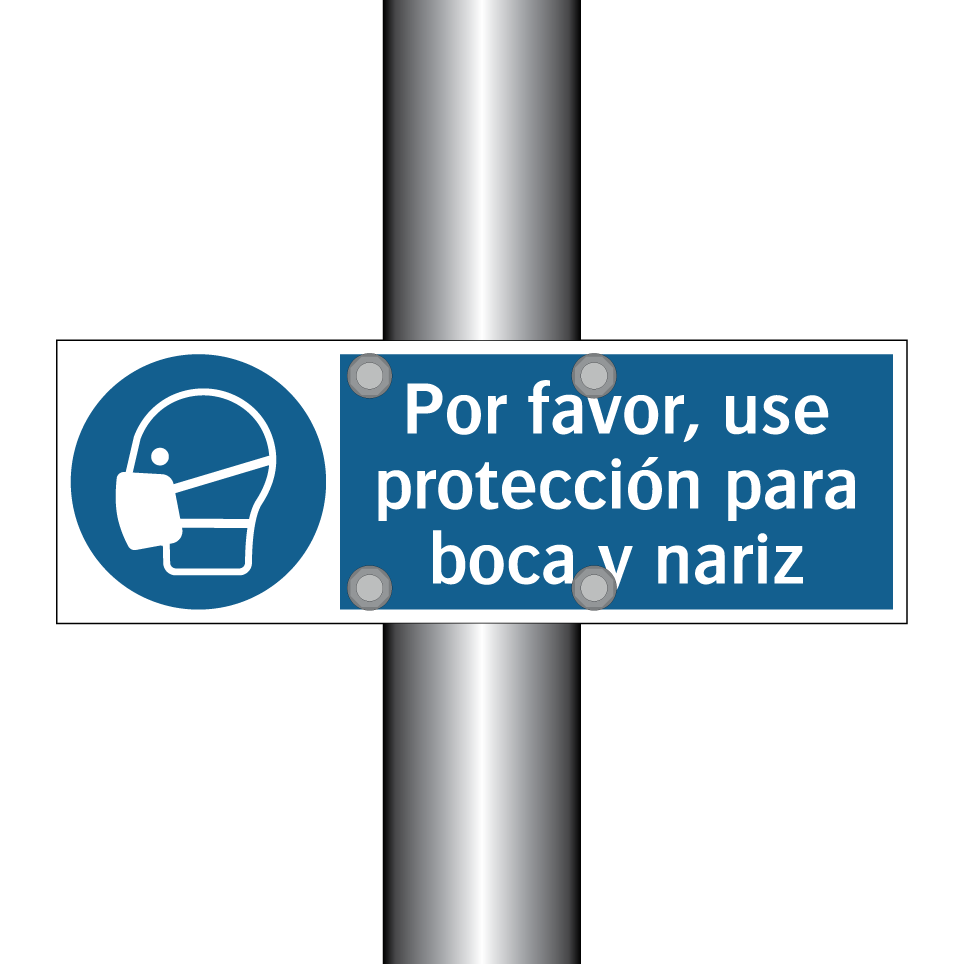 Por favor, use protección para boca y nariz
