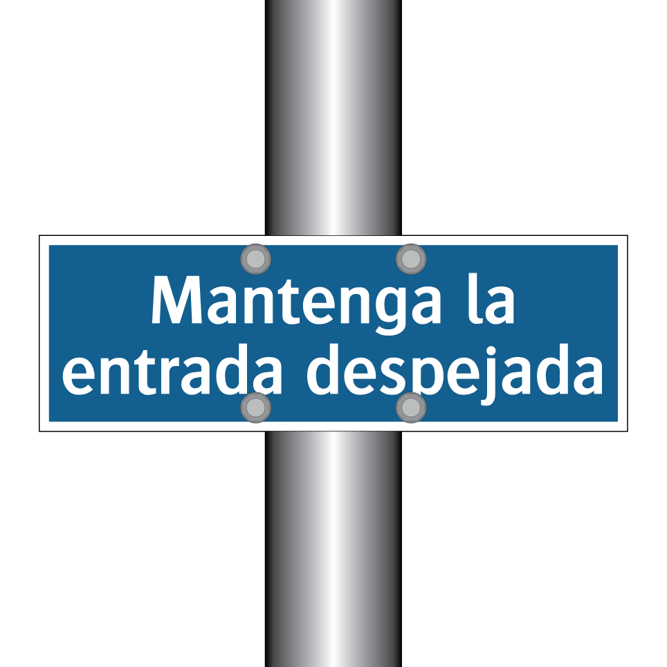 Mantenga la entrada despejada