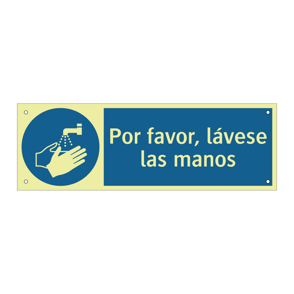 Por favor, lávese las manos