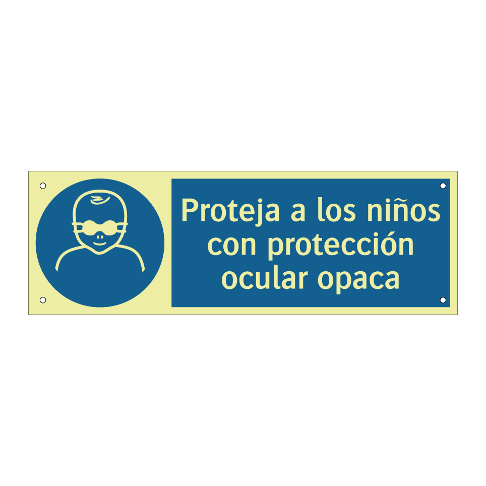 Proteja a los niños con protección ocular opaca