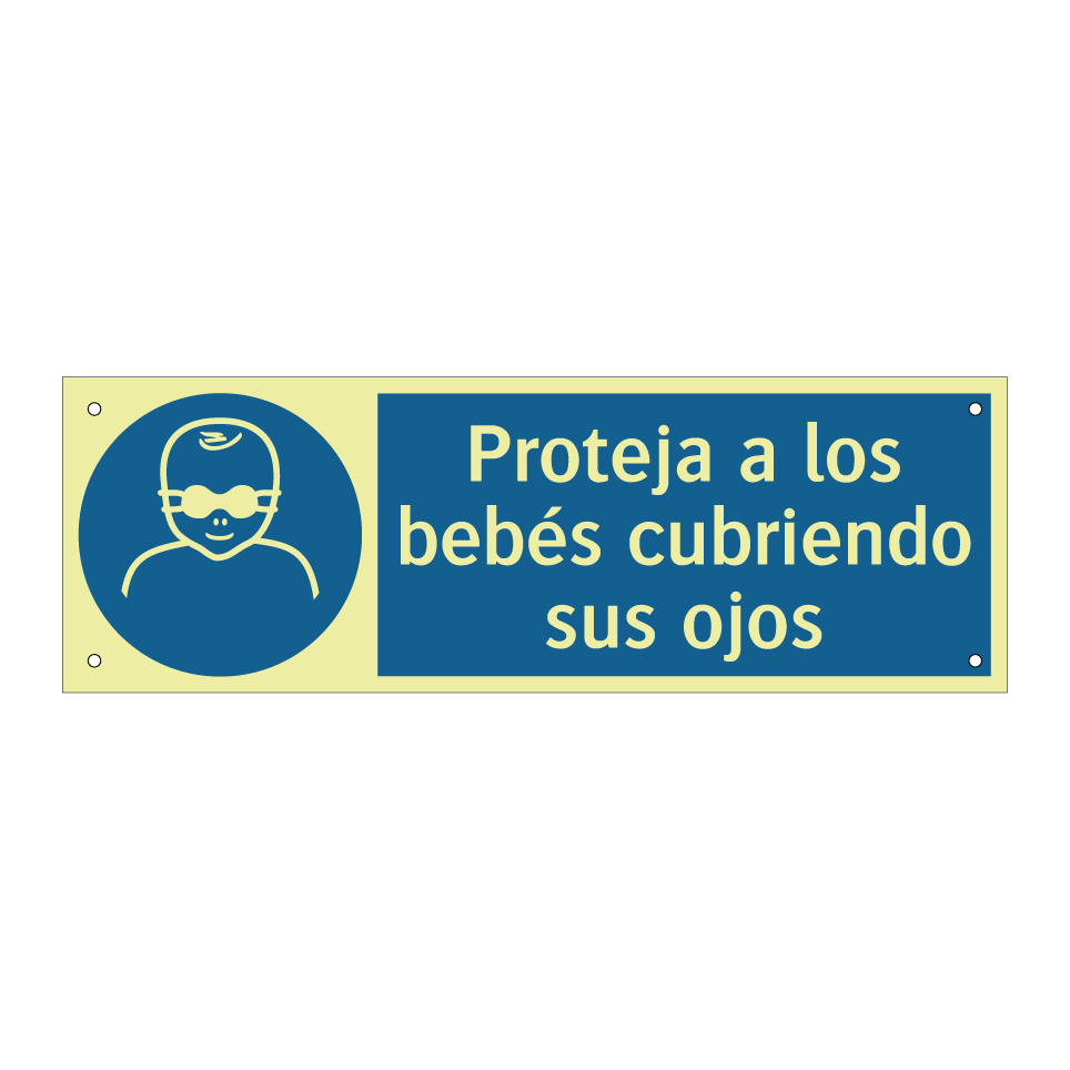 Proteja a los bebés cubriendo sus ojos