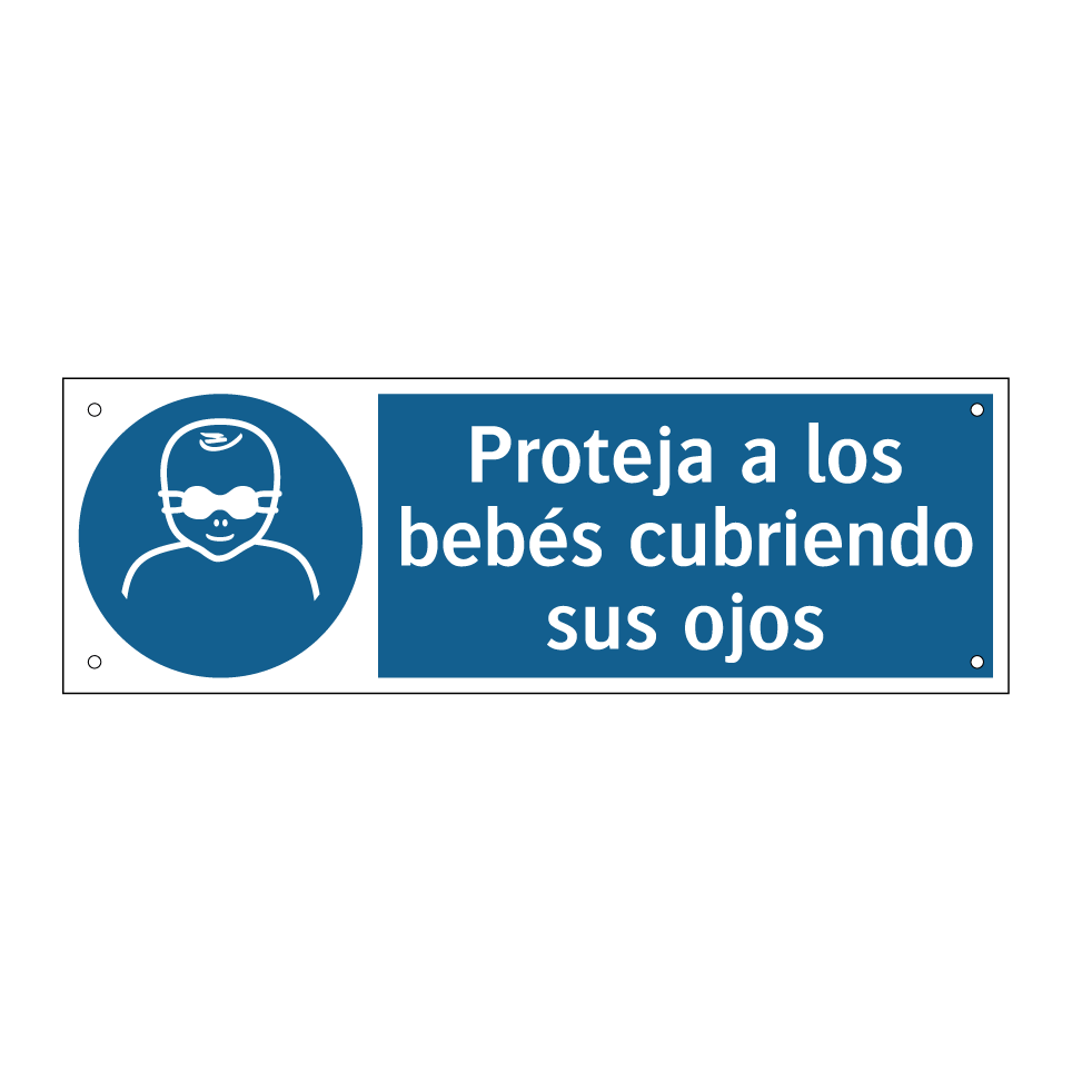 Proteja a los bebés cubriendo sus ojos