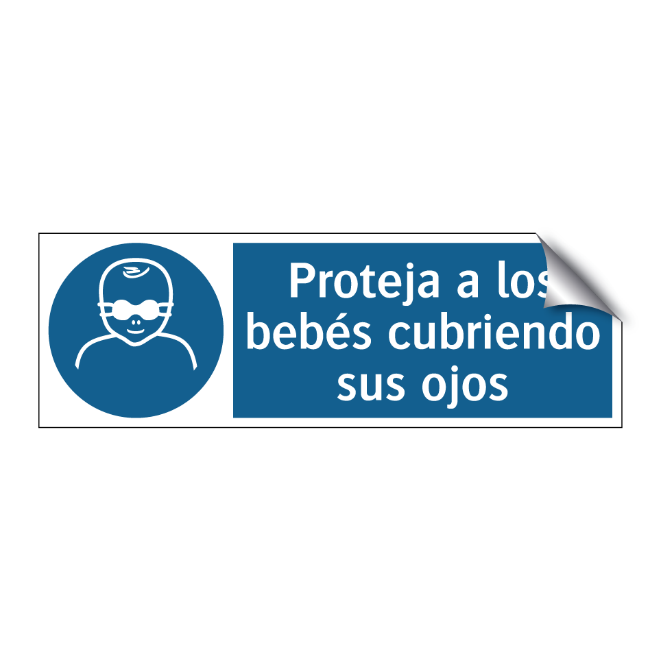 Proteja a los bebés cubriendo sus ojos
