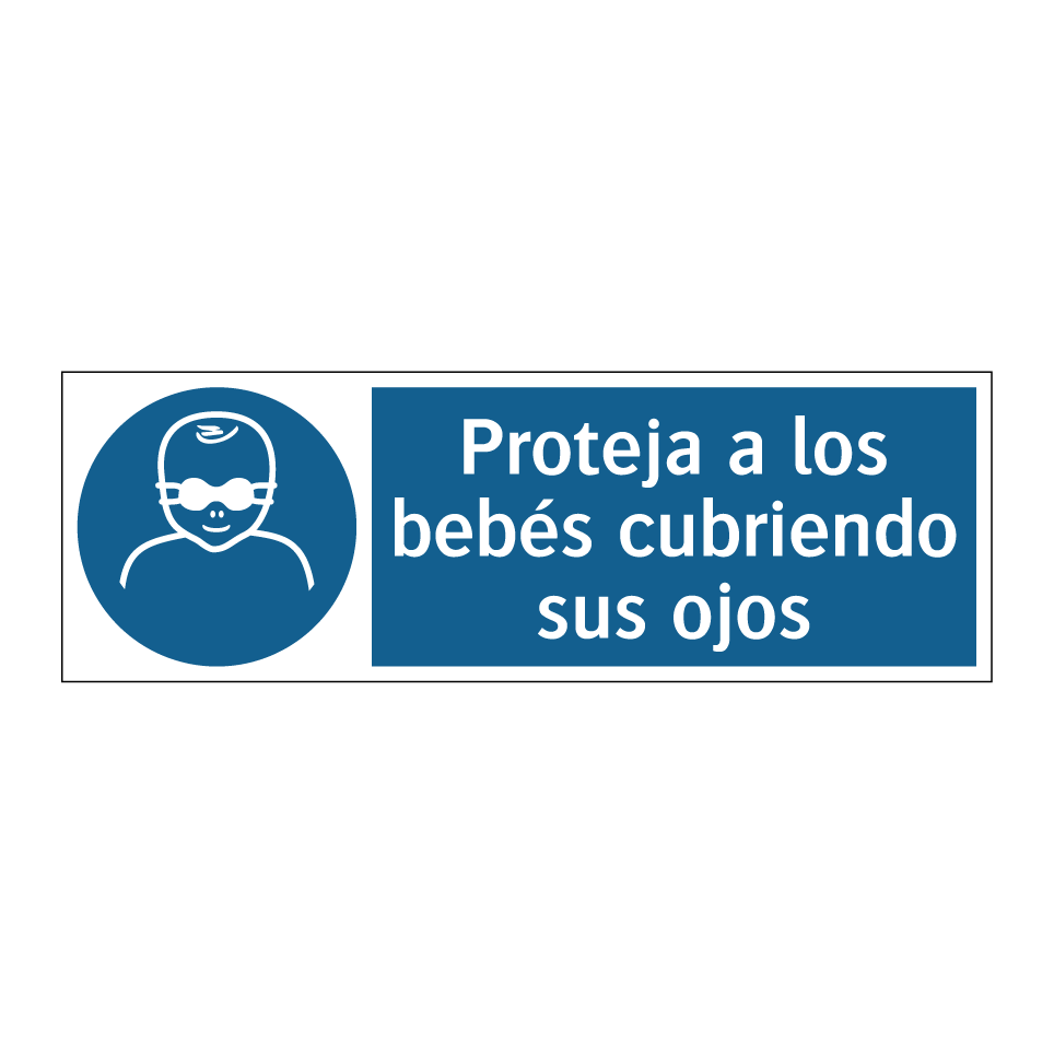 Proteja a los bebés cubriendo sus ojos