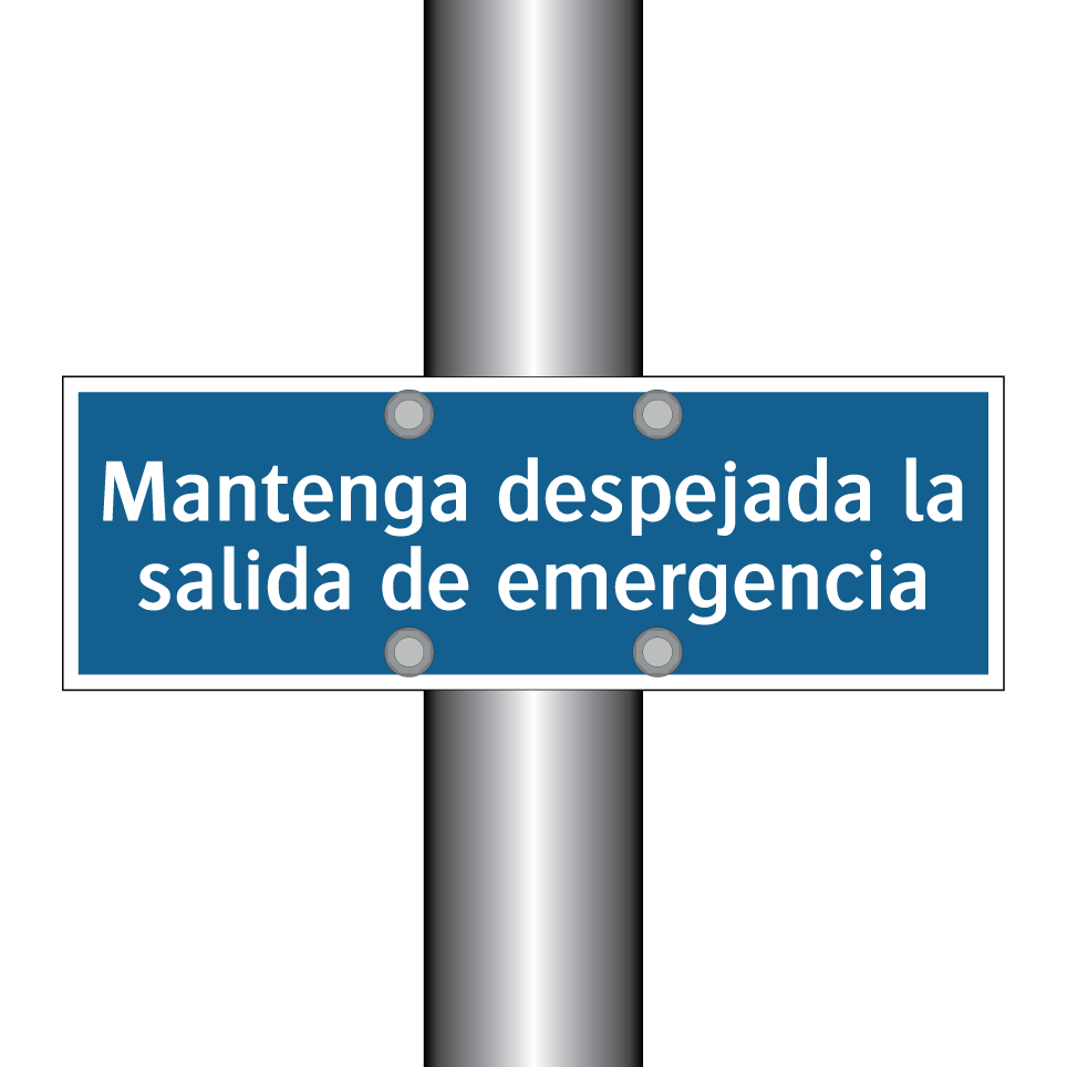 Mantenga despejada la salida de emergencia