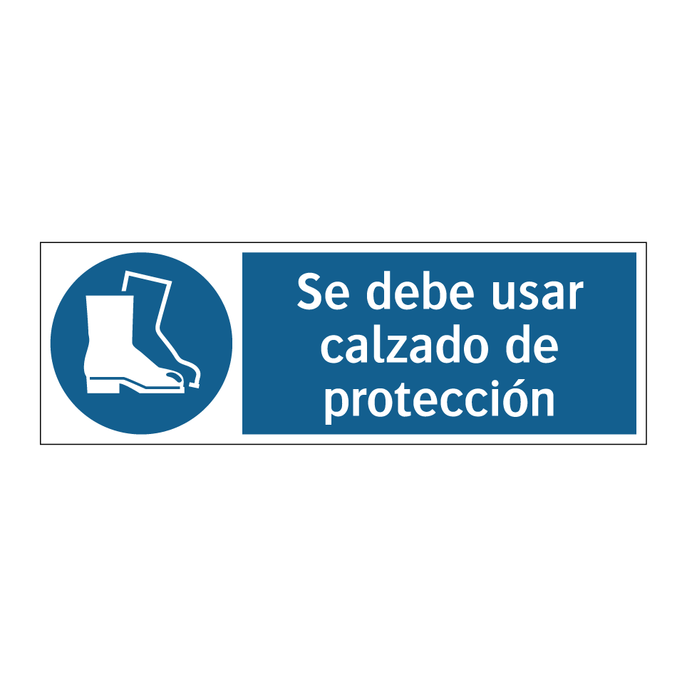 Se debe usar calzado de protección