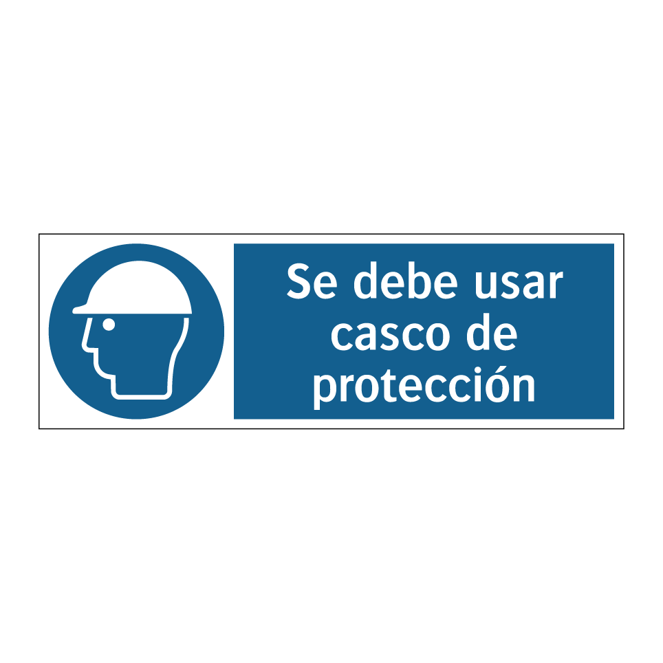 Se debe usar casco de protección
