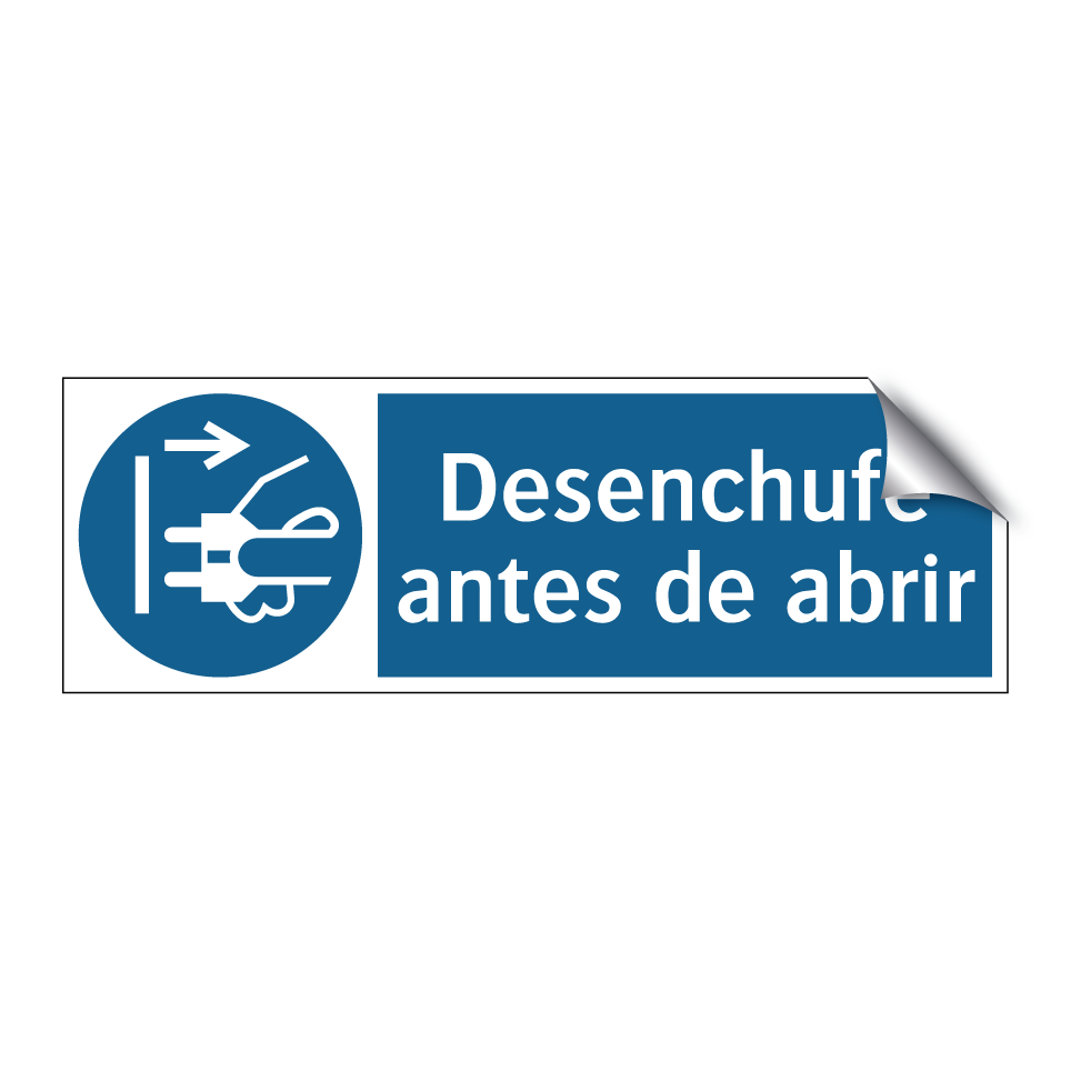 Desenchufe antes de abrir