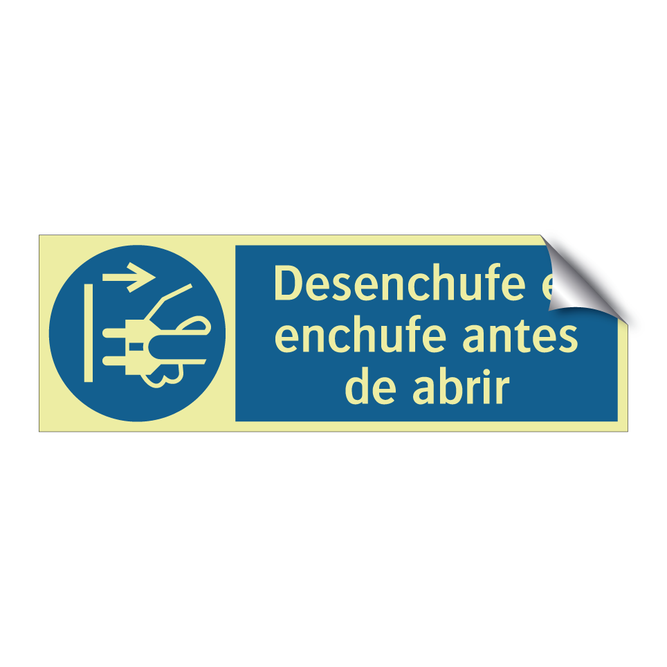 Desenchufe el enchufe antes de abrir