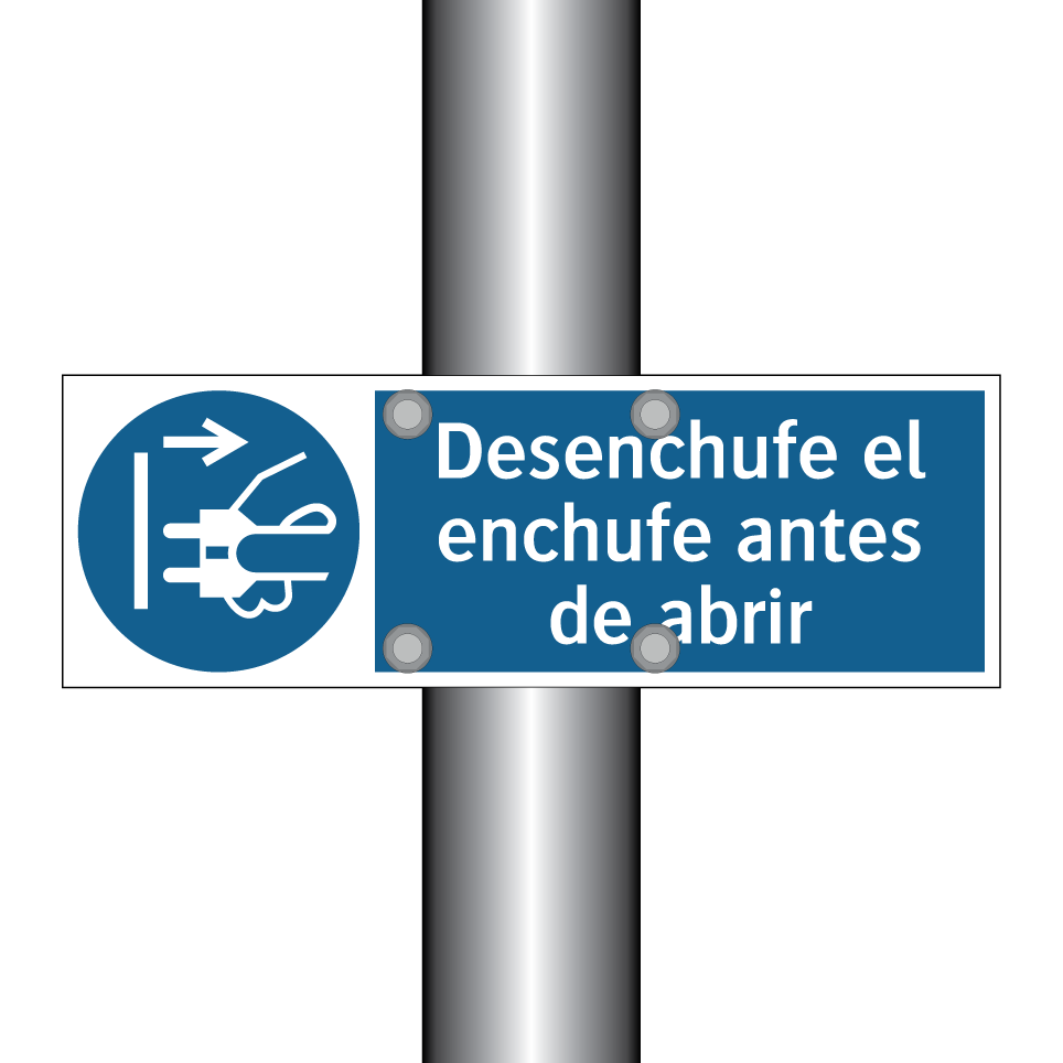 Desenchufe el enchufe antes de abrir