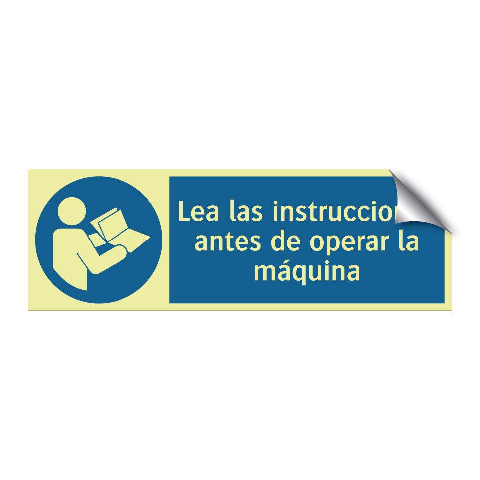 Lea las instrucciones antes de operar la máquina