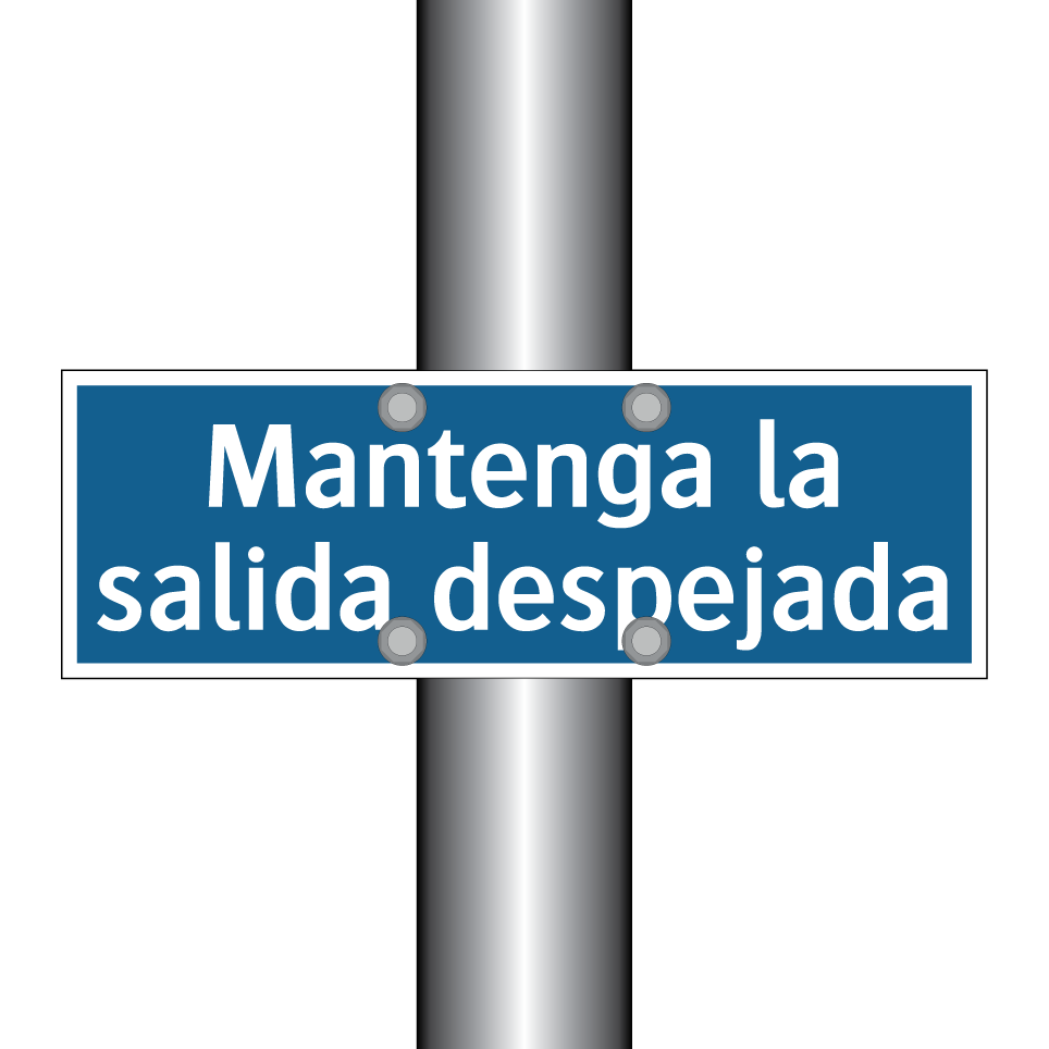 Mantenga la salida despejada