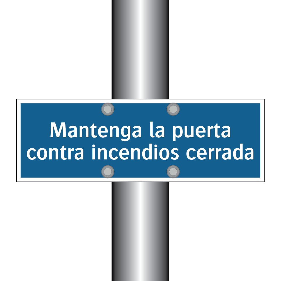 Mantenga la puerta contra incendios cerrada