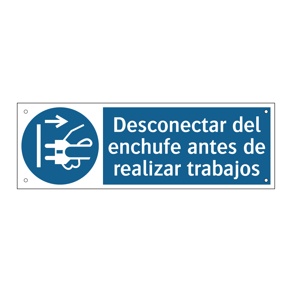 Desconectar del enchufe antes de realizar trabajos