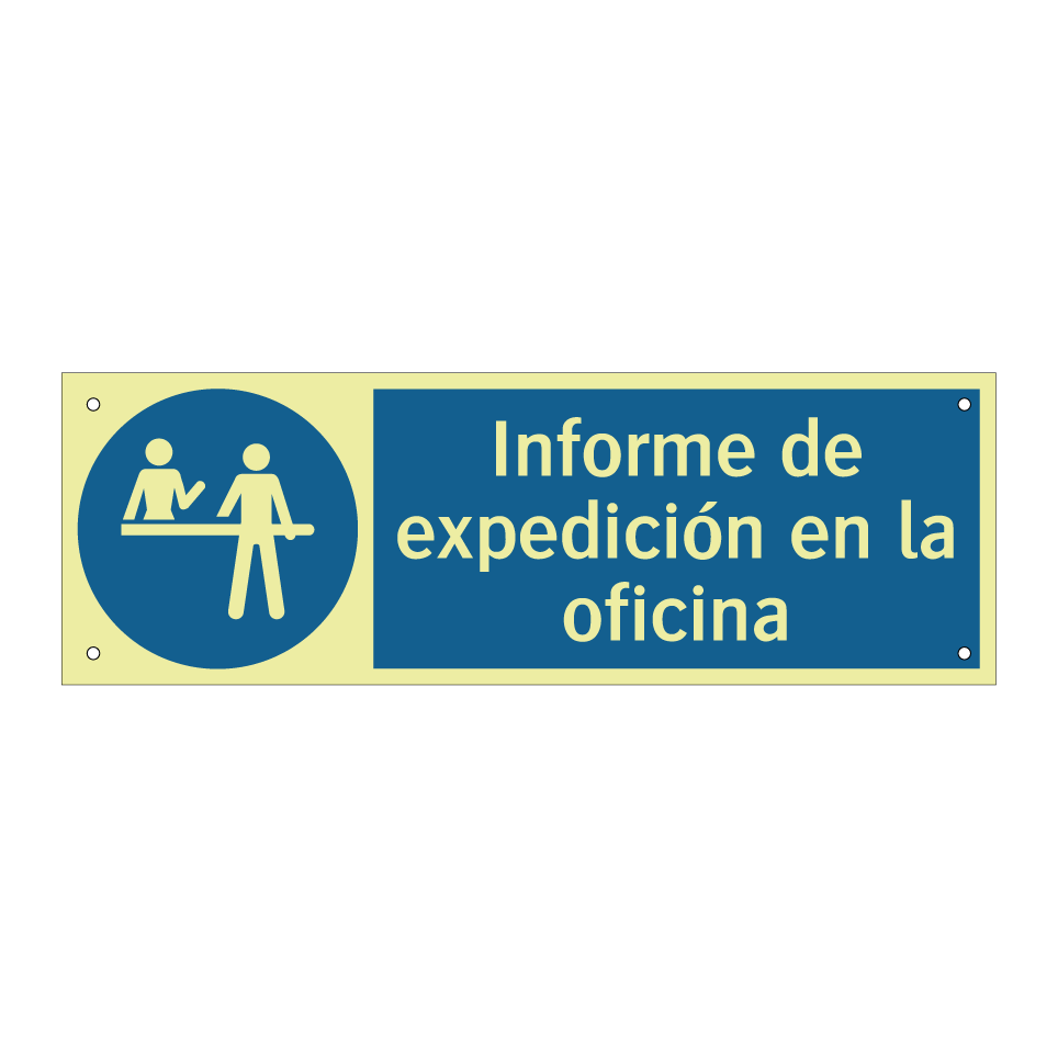Informe de expedición en la oficina