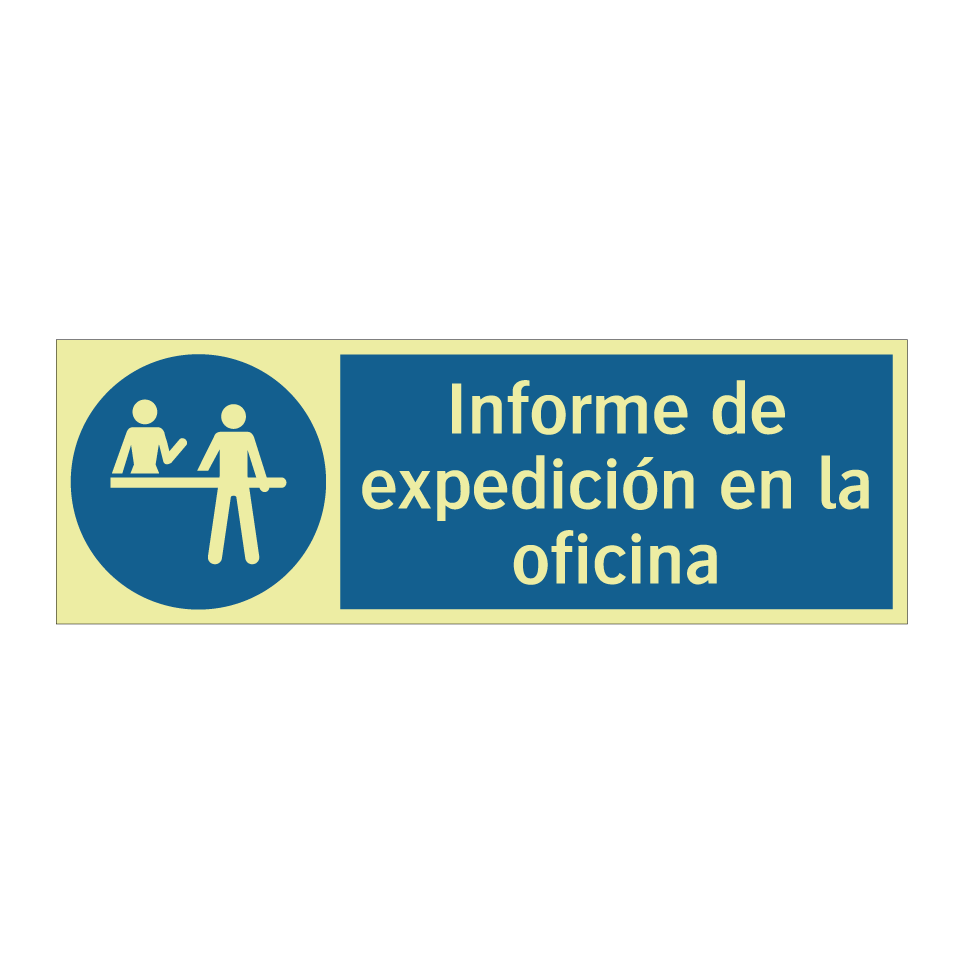 Informe de expedición en la oficina
