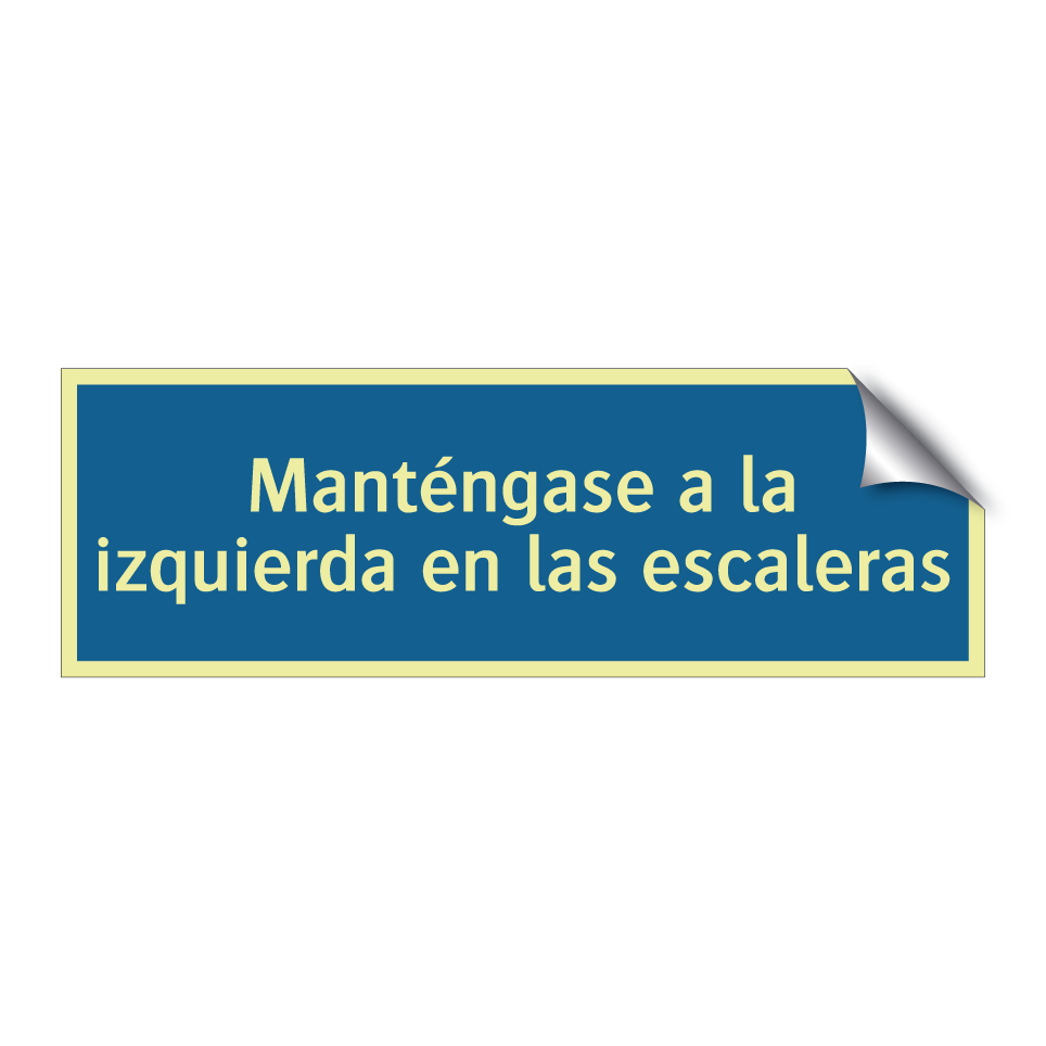 Manténgase a la izquierda en las escaleras