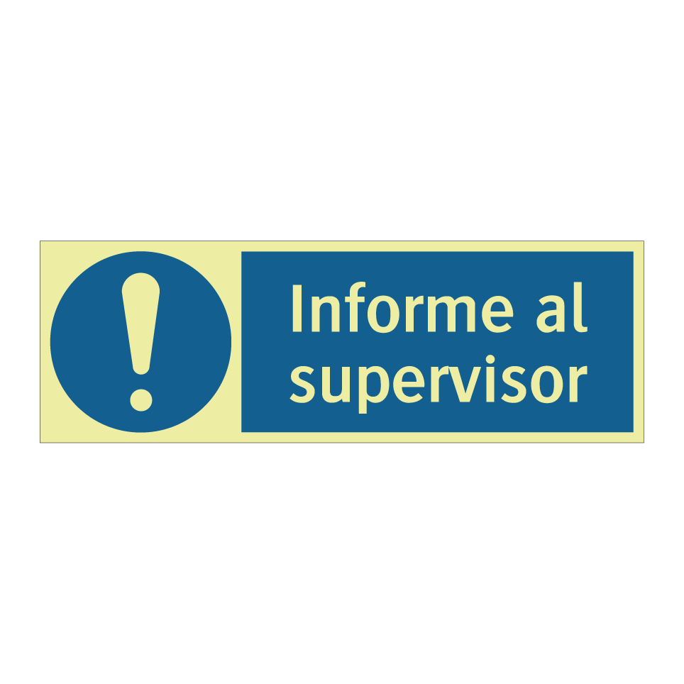 Informe al supervisor