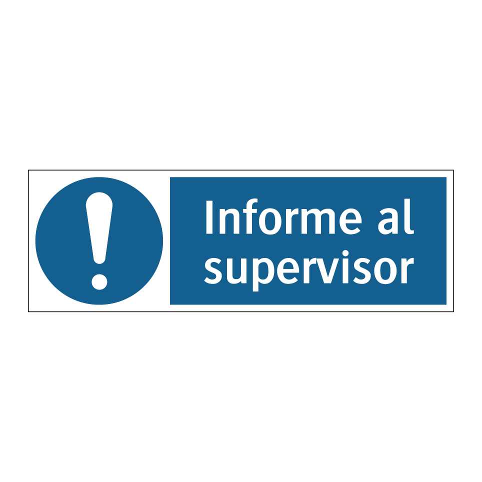 Informe al supervisor