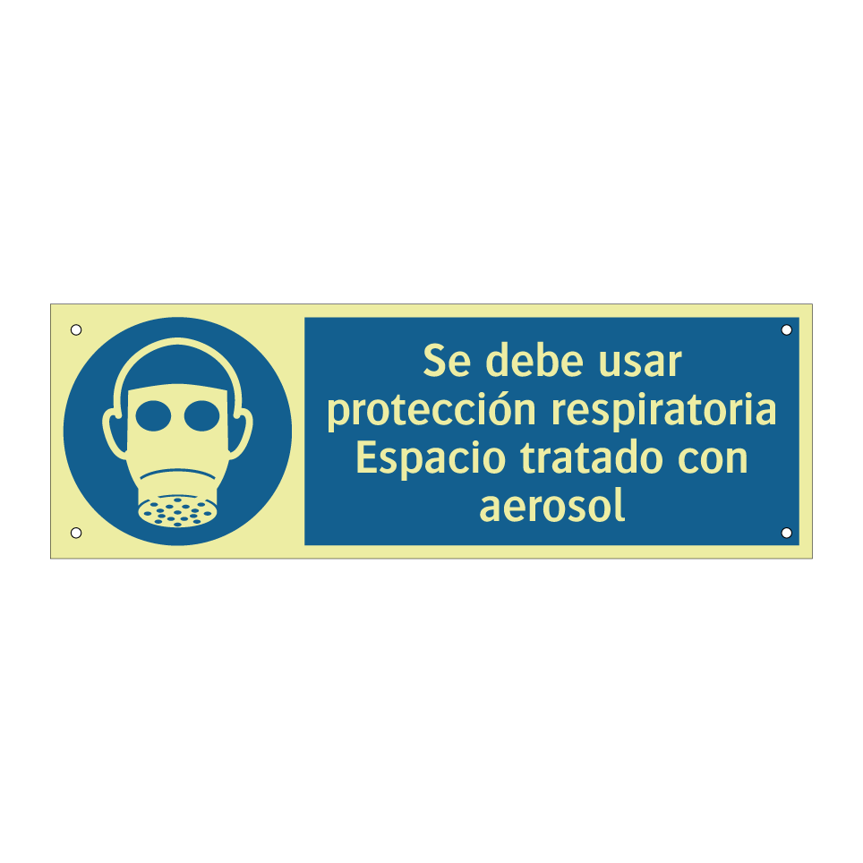 Se debe usar protección respiratoria Espacio tratado con aerosol