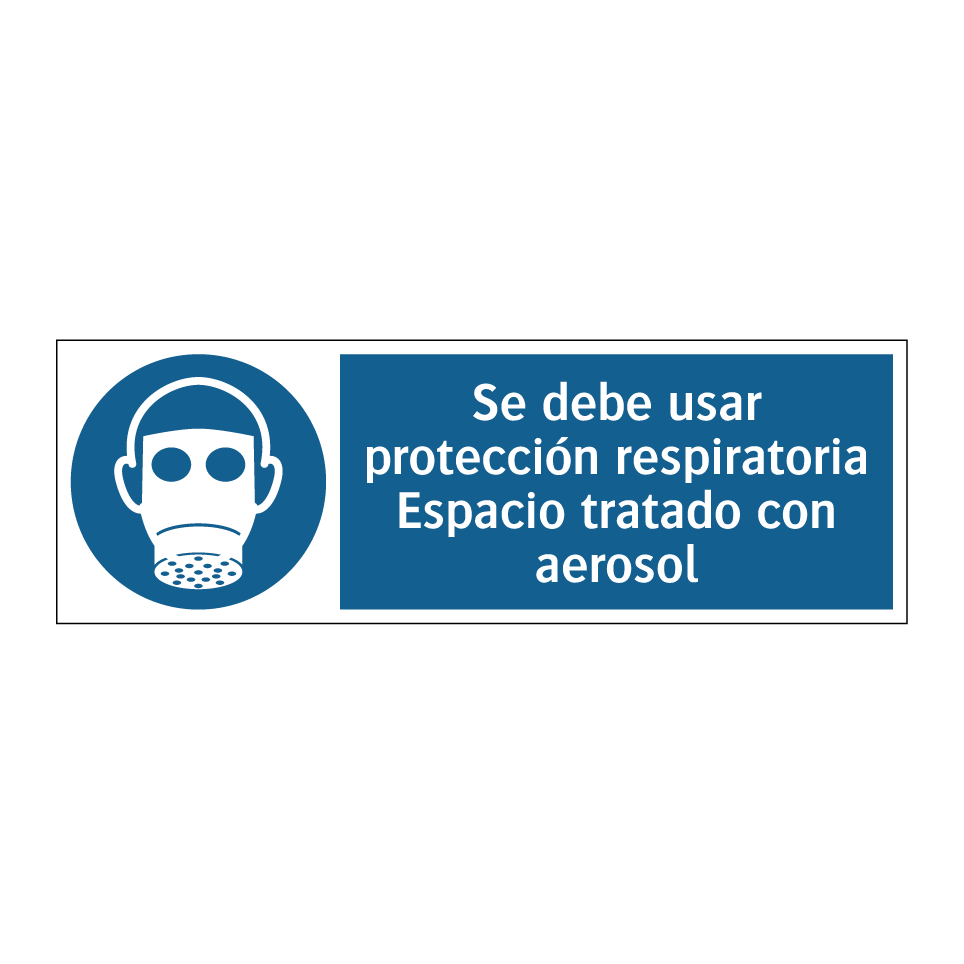 Se debe usar protección respiratoria Espacio tratado con aerosol