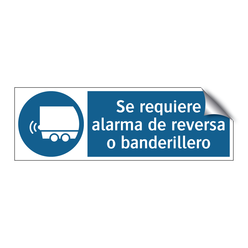 Se requiere alarma de reversa o banderillero