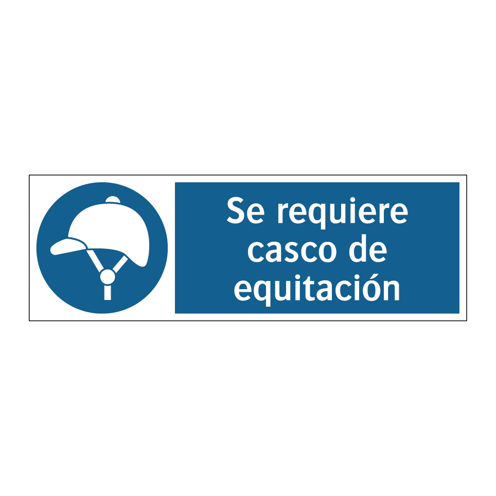 Se requiere casco de equitación