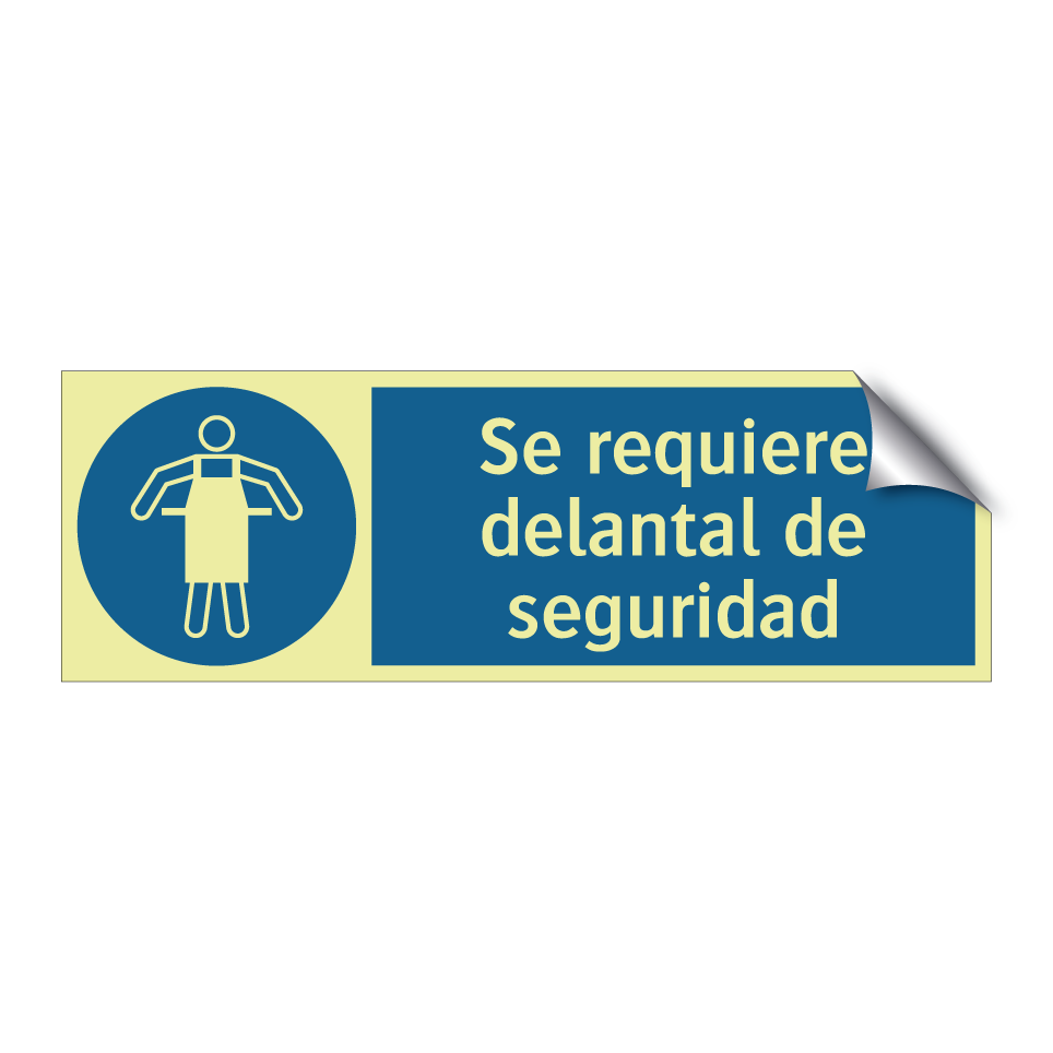 Se requiere delantal de seguridad