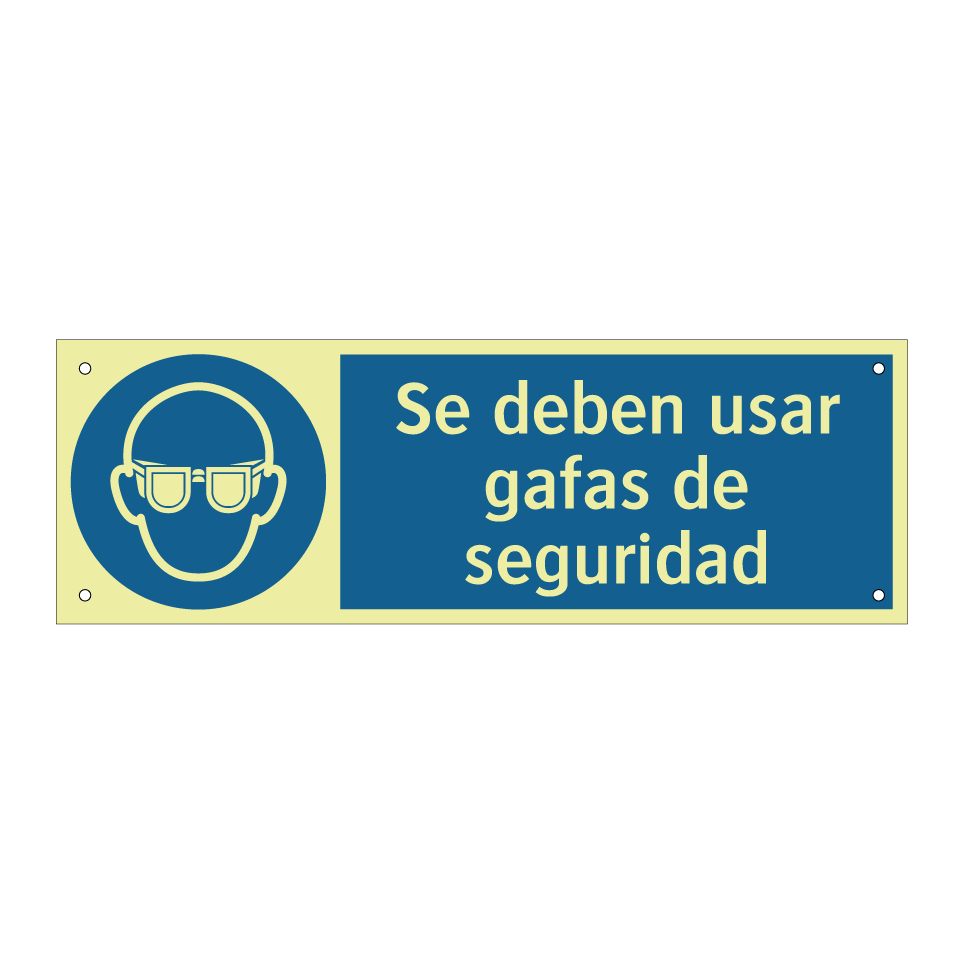 Se deben usar gafas de seguridad