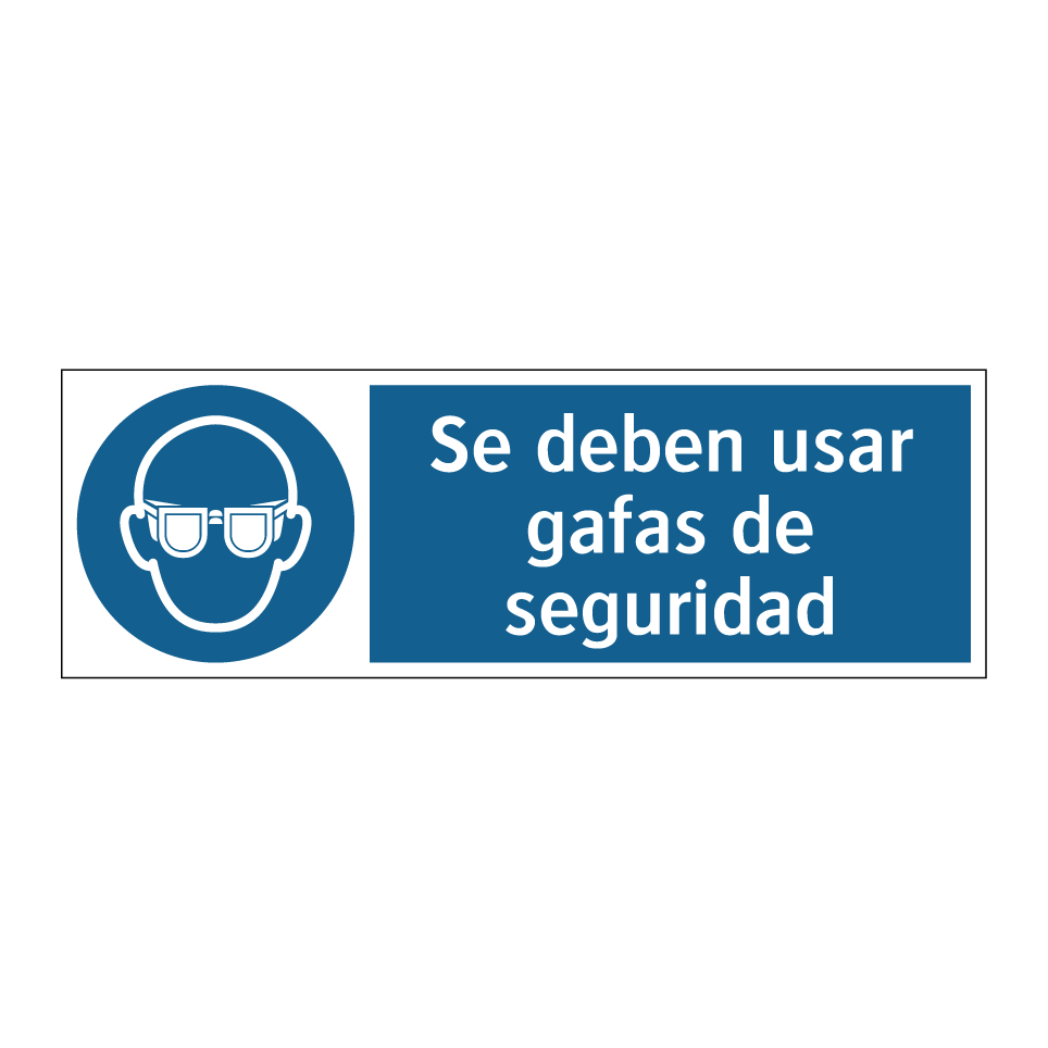 Se deben usar gafas de seguridad