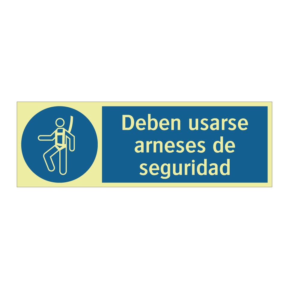 Deben usarse arneses de seguridad