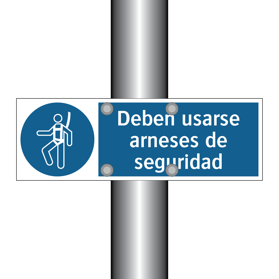 Deben usarse arneses de seguridad