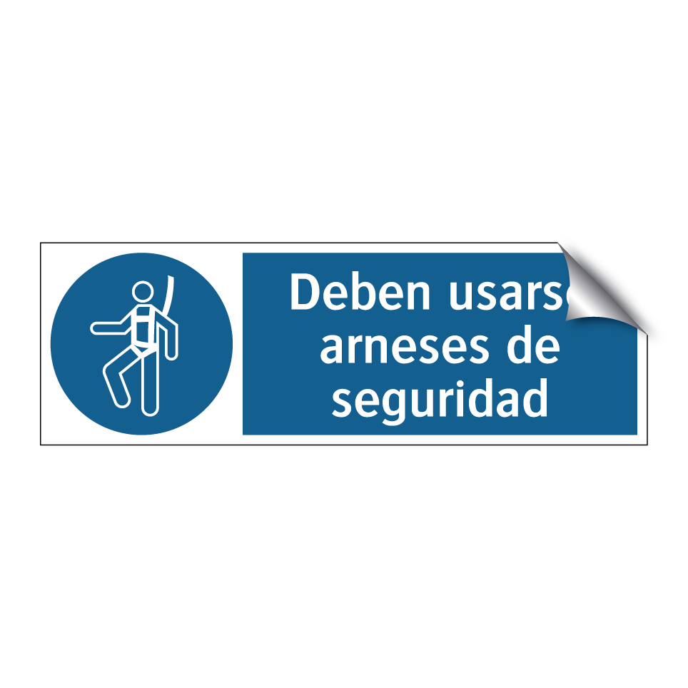 Deben usarse arneses de seguridad