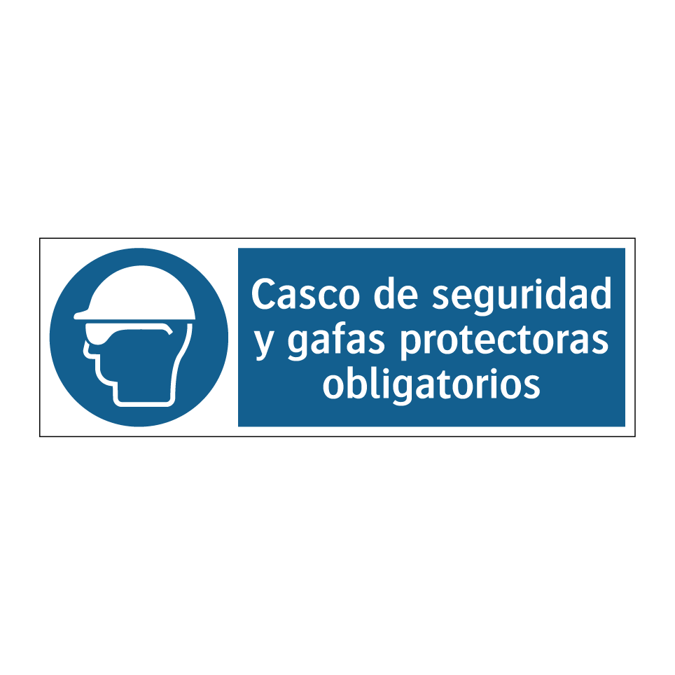 Casco de seguridad y gafas protectoras obligatorios