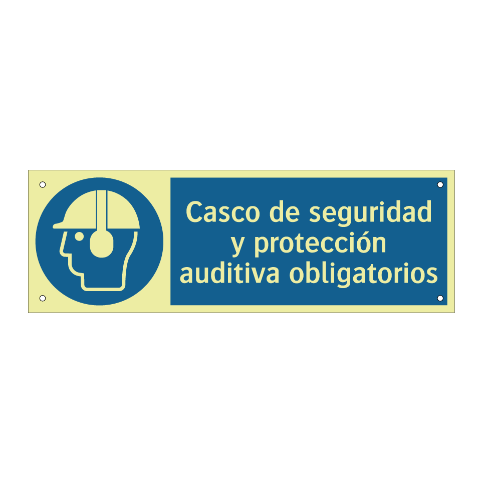 Casco de seguridad y protección auditiva obligatorios