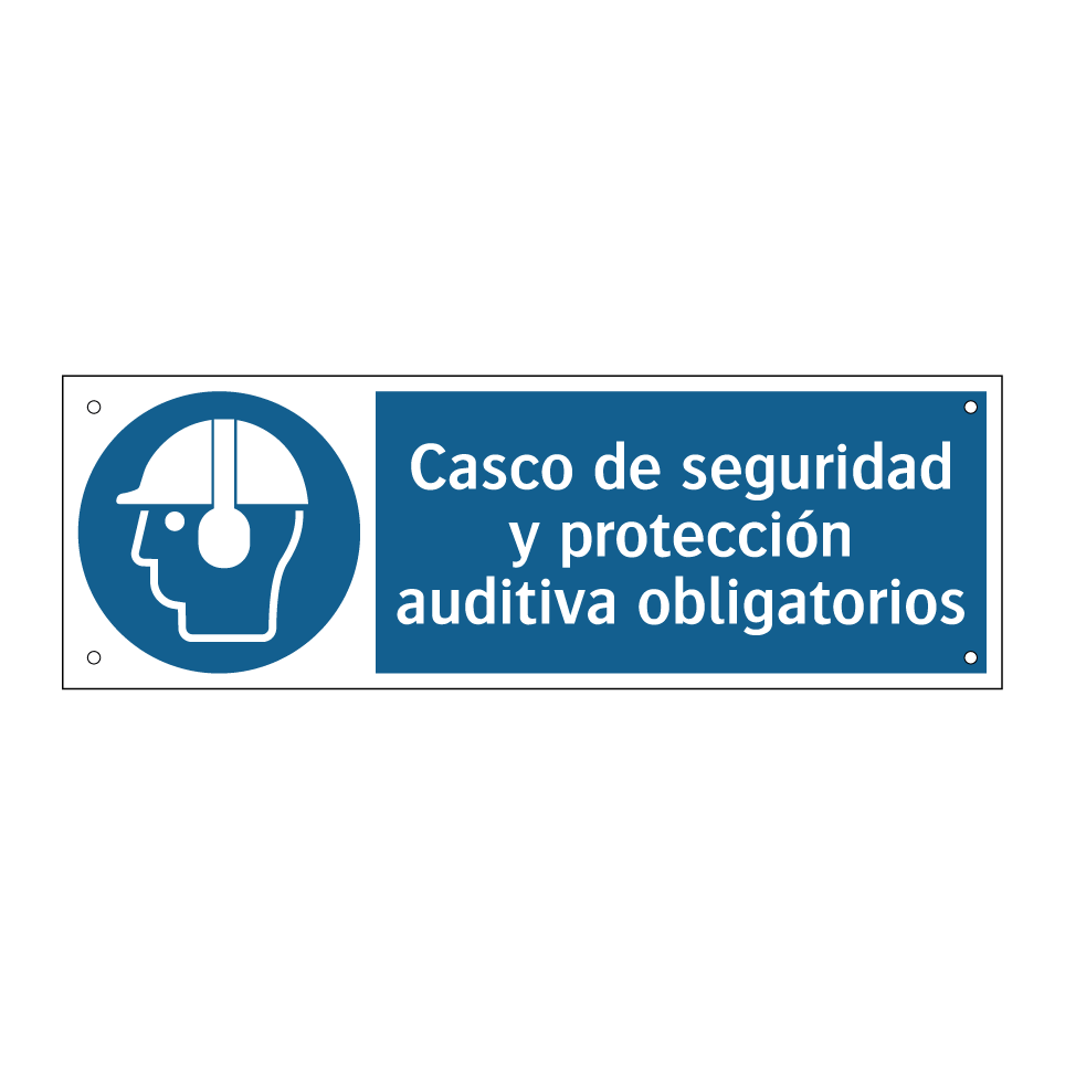 Casco de seguridad y protección auditiva obligatorios