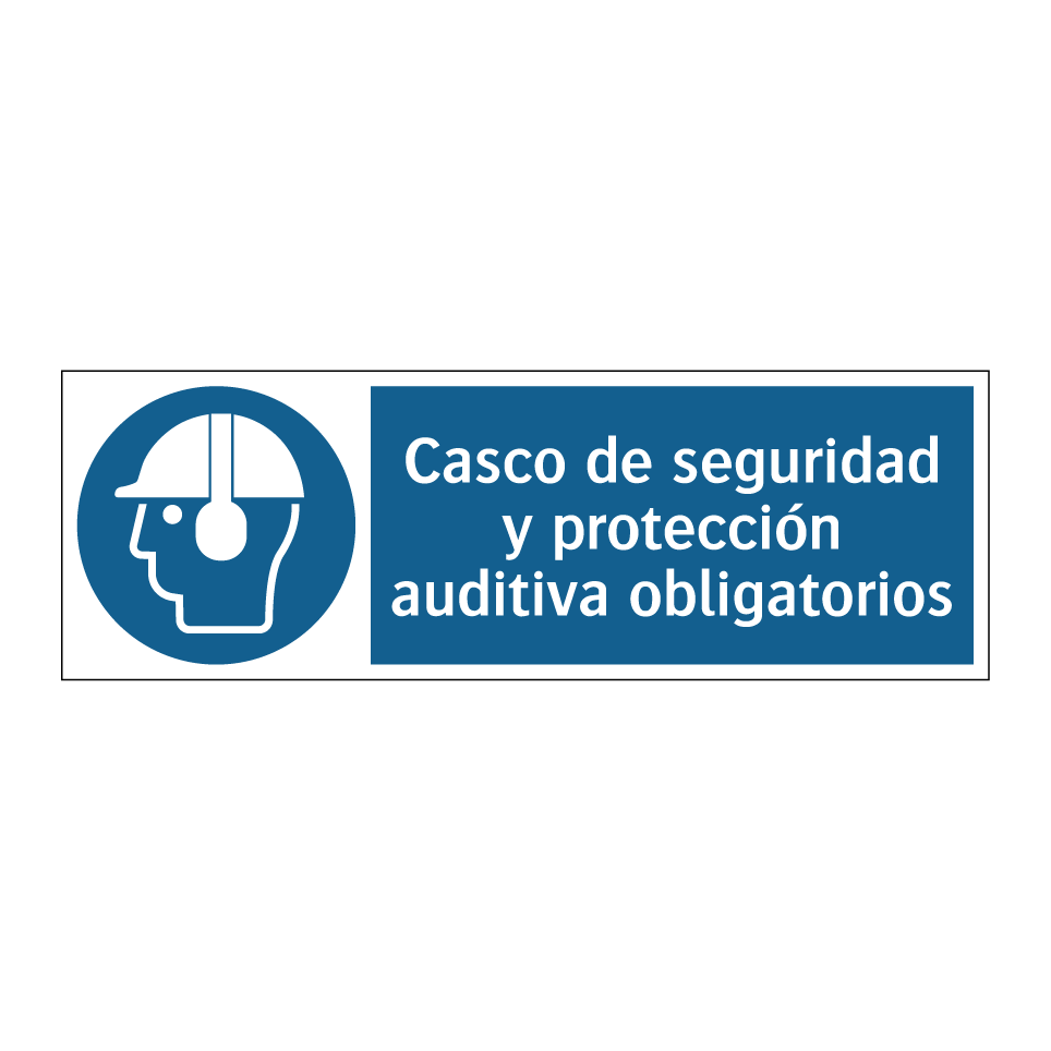 Casco de seguridad y protección auditiva obligatorios