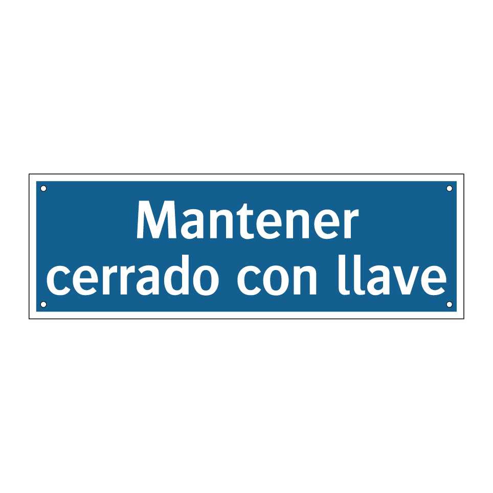Mantener cerrado con llave