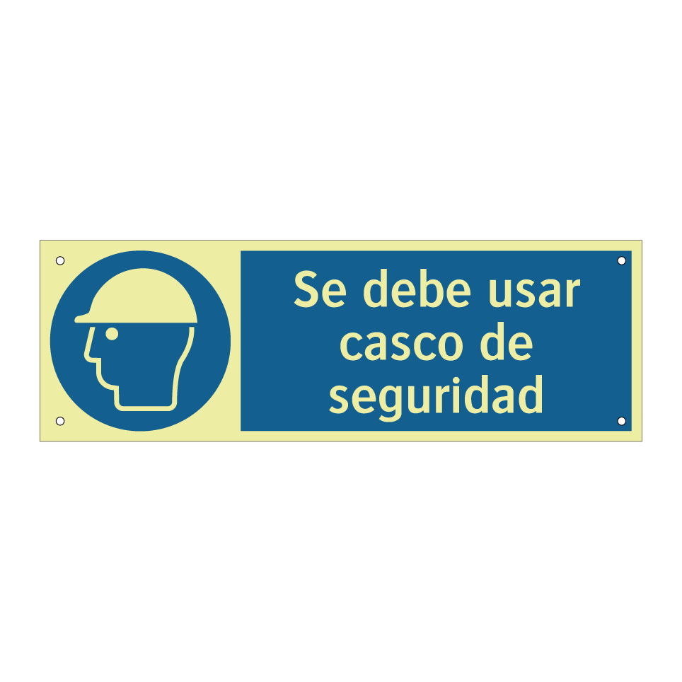 Se debe usar casco de seguridad