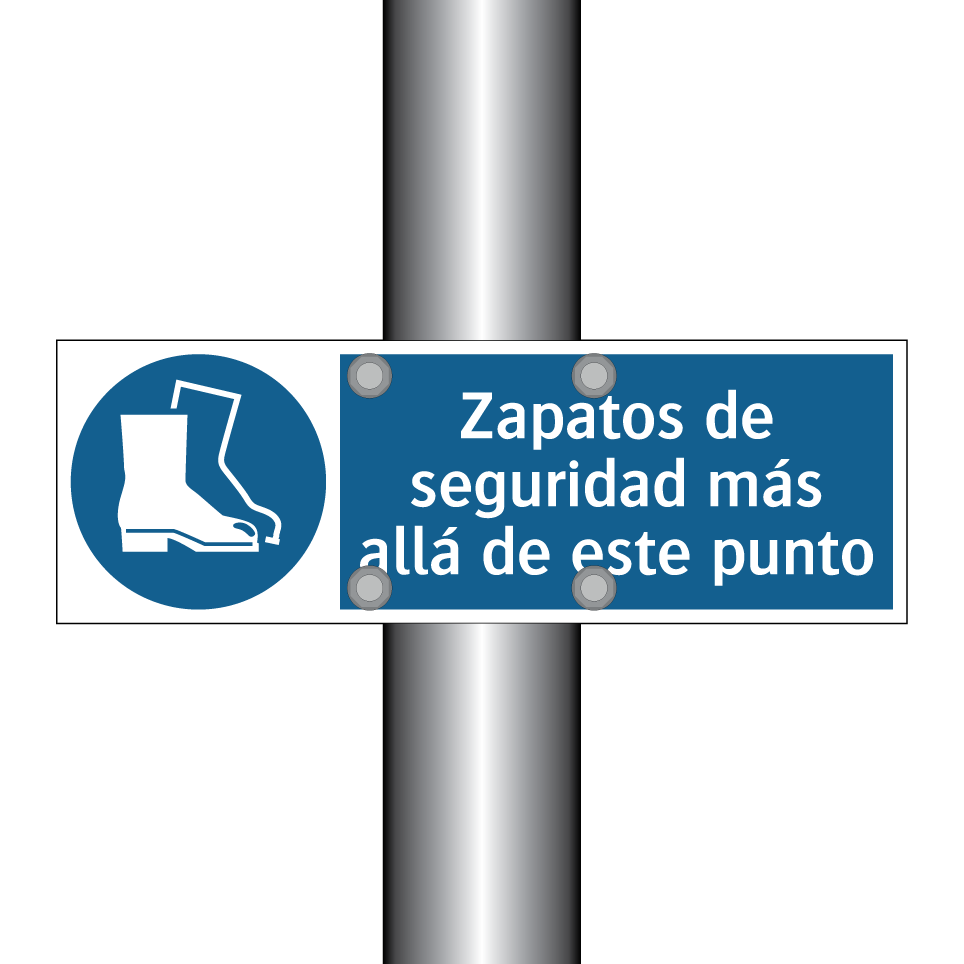 Zapatos de seguridad más allá de este punto