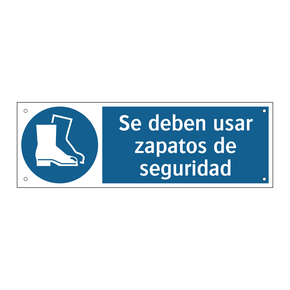Se deben usar zapatos de seguridad