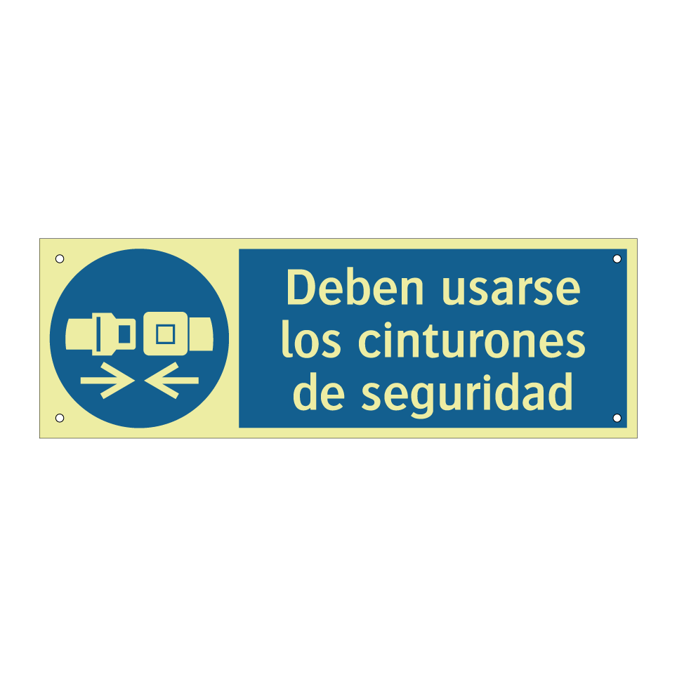 Deben usarse los cinturones de seguridad