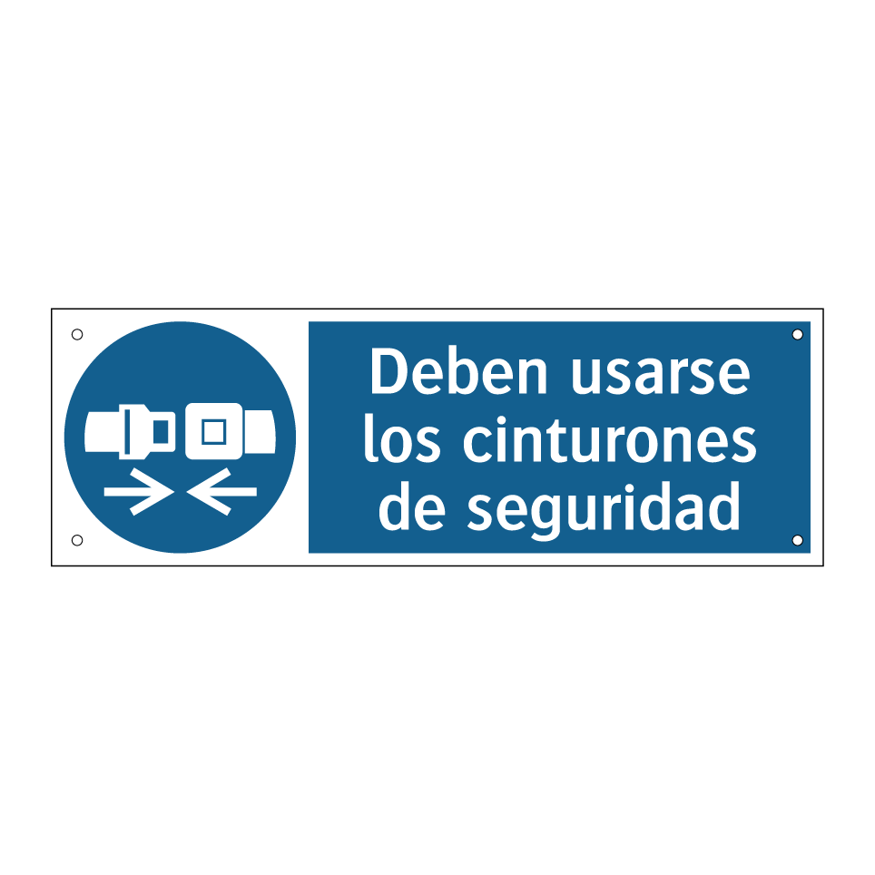 Deben usarse los cinturones de seguridad