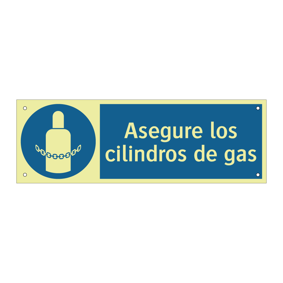 Asegure los cilindros de gas