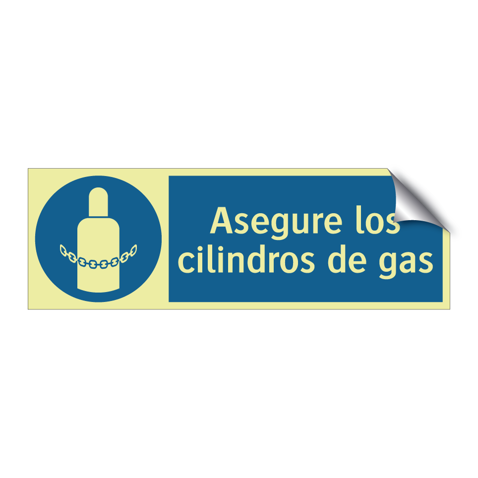 Asegure los cilindros de gas