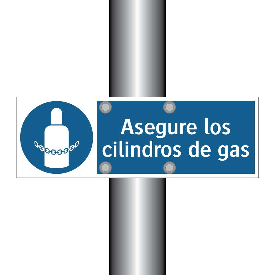 Asegure los cilindros de gas